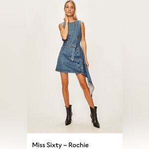 NEW Miss Sixty – Rochie Asymmetrical Denim Dress